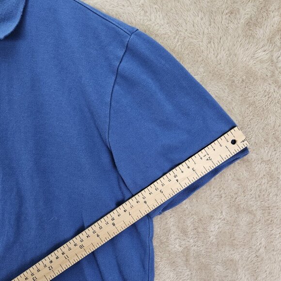 Gap All Day Pique Polo Shirt Golf Blue Outdoor Short Sleeve Men's Size M Casual - Picture 7 of 10